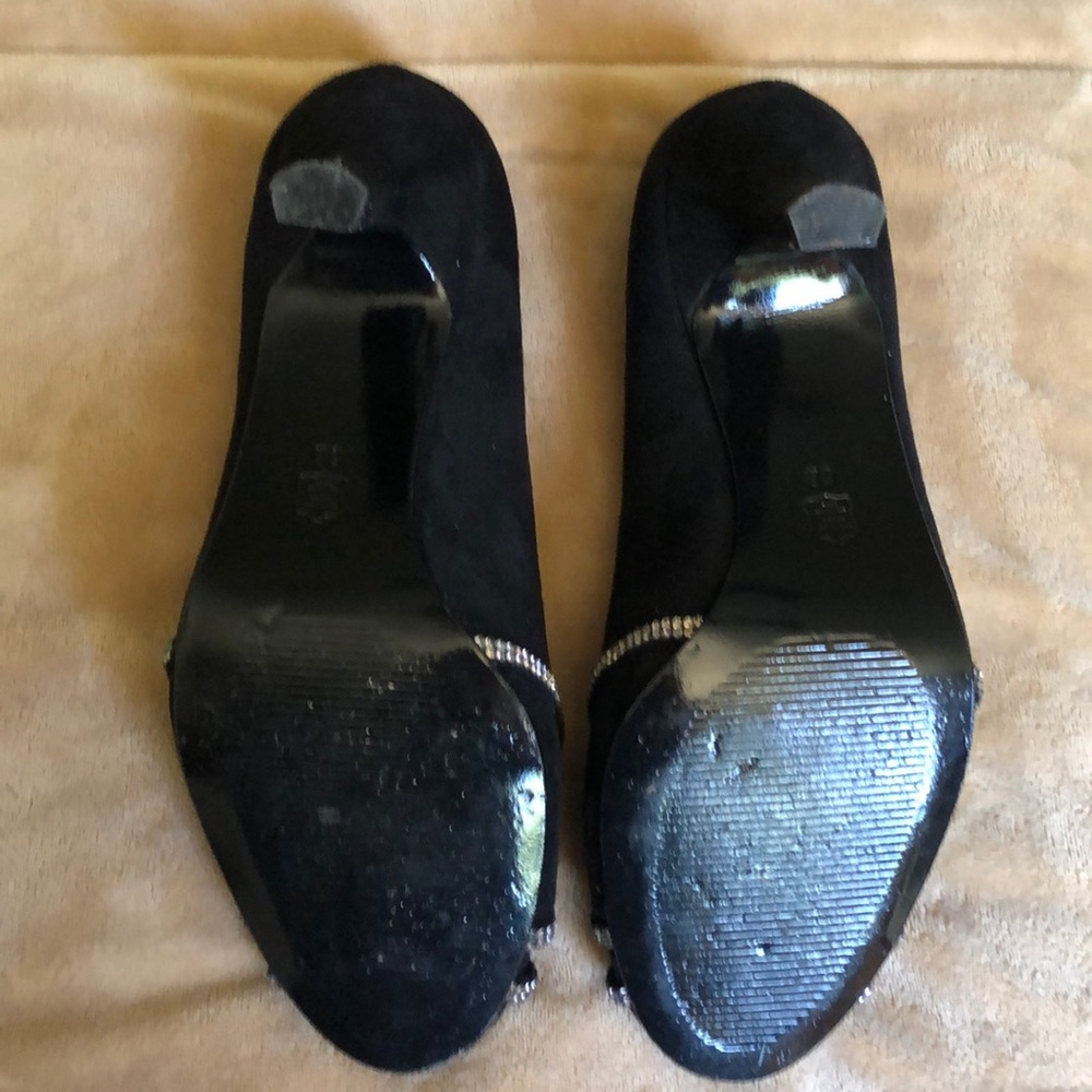 Rhinestone Open Toe Pump (Euc) - image 7